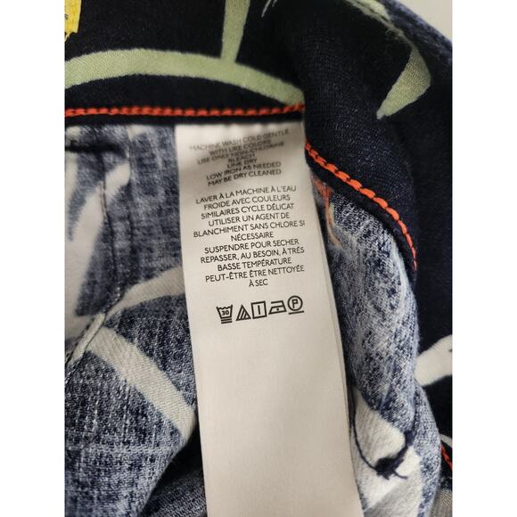 NWT Maeve The Colette Cropped Wide-Leg Linen Pants Sz 27 Tall Blue Floral #7E405 - Picture 7 of 11